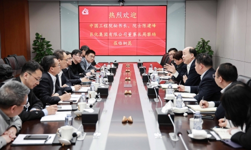 中國(guó)工程院秘書(shū)長(zhǎng)、院士陳建峰和巨化集團(tuán)董事長(zhǎng)周黎旸蒞臨桐昆考察